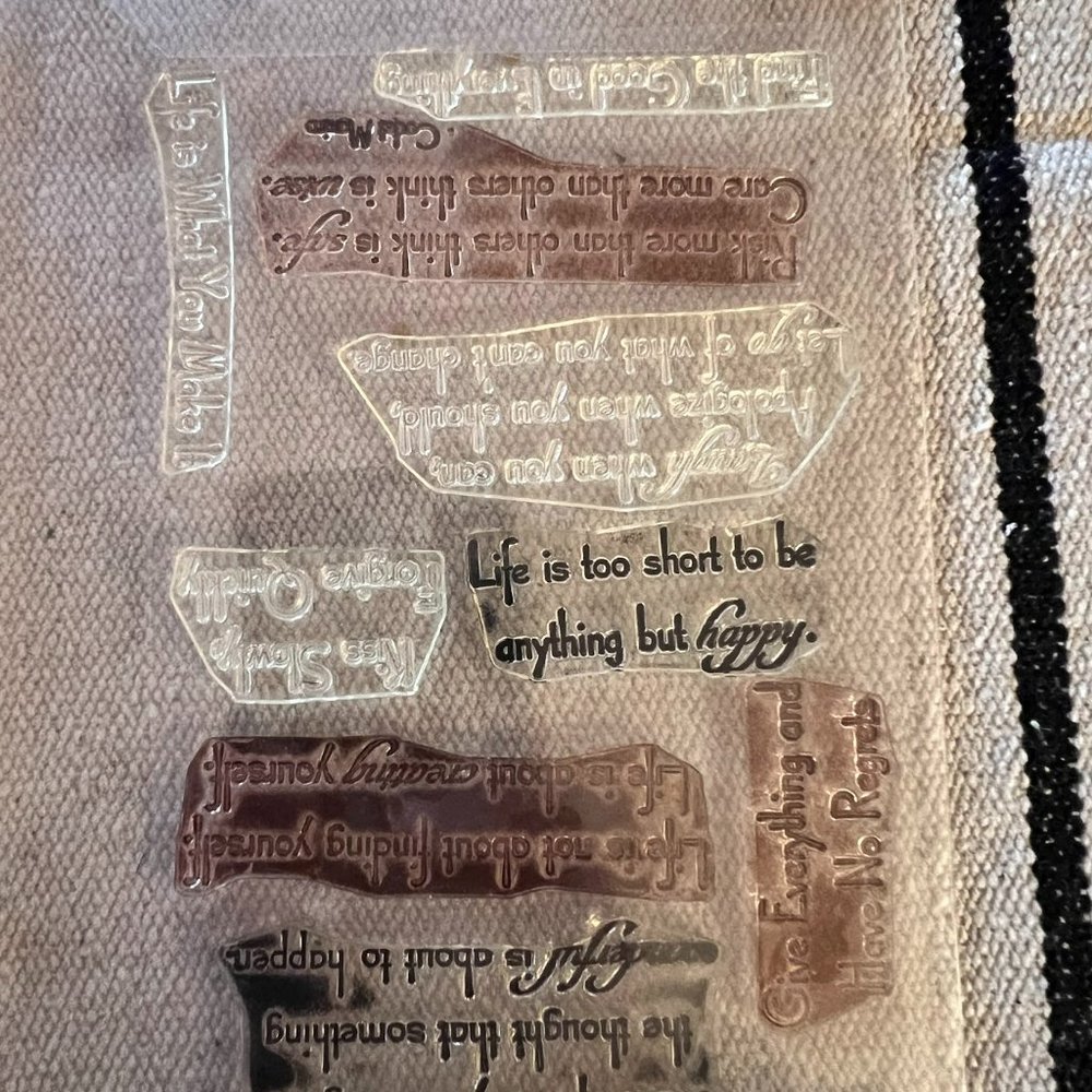 Pearls of Wisdom Clear Acrylic Stamps Set